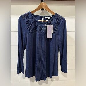 Daniel Rainn Navy Blue Women's Top- size Medium